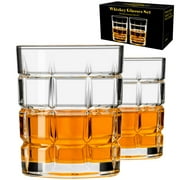 PARACITY Whiskey Glasses Set of 2, Old Fashioned Cocktail Glass, Glasses for Scotch, Liquor Vodka, Whiskey Gifts for Husband, Boyfriend(10 OZ)
